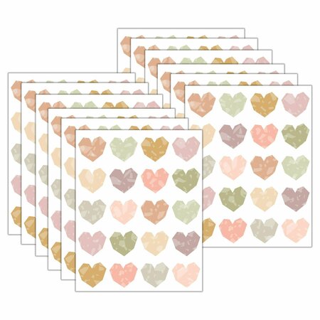 TEACHER CREATED RESOURCES Terrazzo Tones Hearts Stickers, 10 Designs, 1440PK 7228